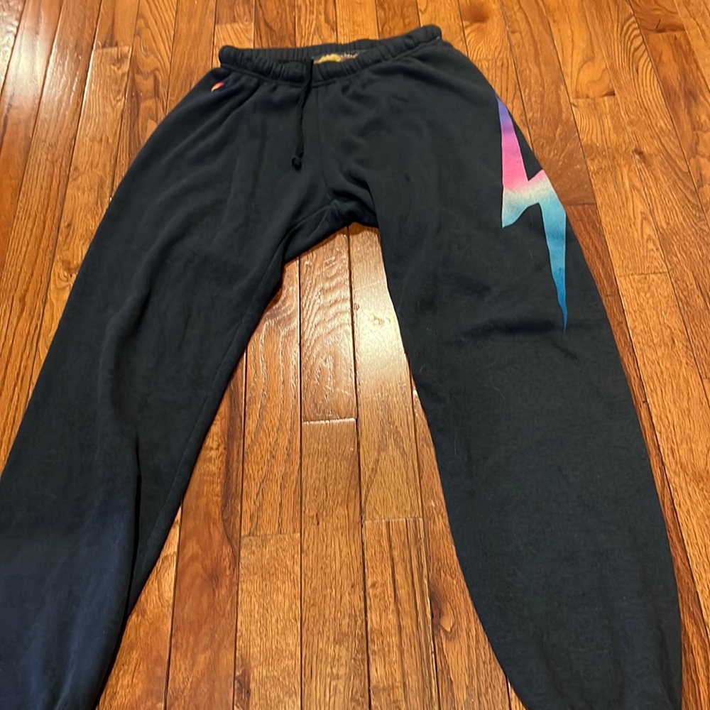 Perfect condition!!! Aviator Nation dark grey with rainbow bolt